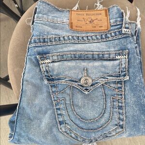 True Religion Light Blue Denim shorts